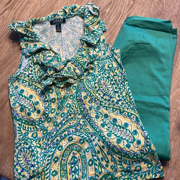 Ralph Lauren Lauren women ruffle top size XS - Picture 6 of 6